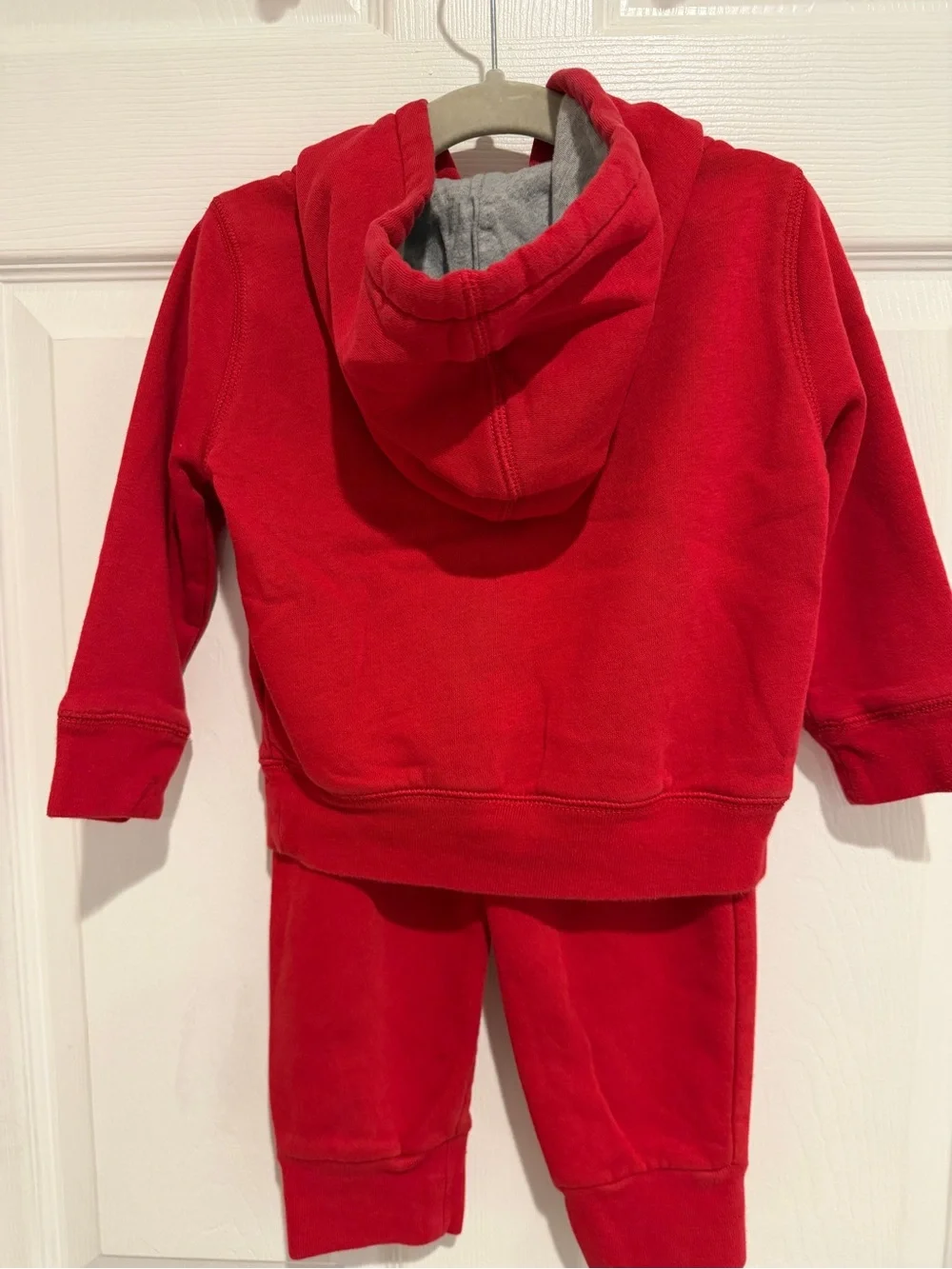 Baby Gap Toddler Red Fleece Hoodie Jogger Sweatpants Set 2 Years 2 Piece Outfit